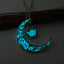 Glowing Pendant Necklace with Silver Plated Chain