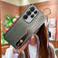 Coque de téléphone avec lanière croisée en paillettes dégradées