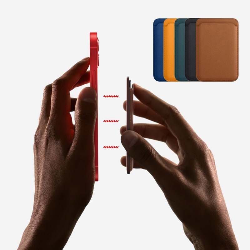 Luxury Leather Magnetic Card Holder Case for iPhone 14 Pro Max & 13