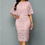 Elegante vestido maxi de encaje africano para mujeres - Opciones de tallas grandes disponibles