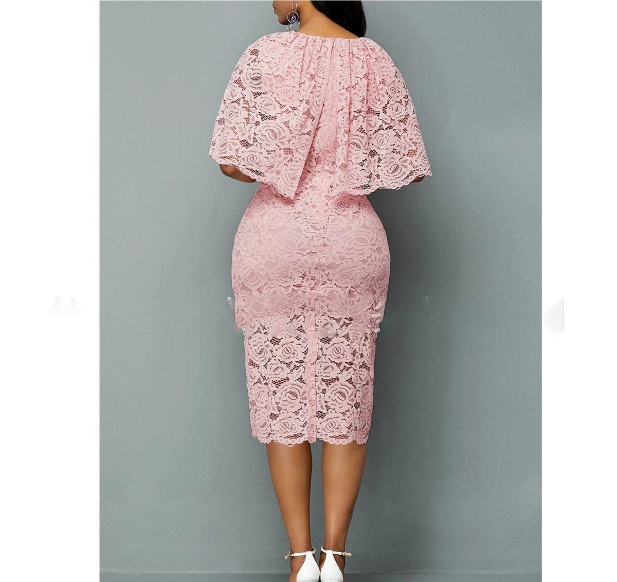 Elegante vestido maxi de encaje africano para mujeres - Opciones de tallas grandes disponibles