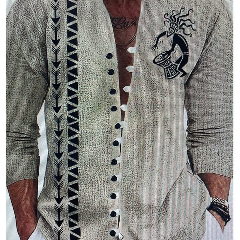 Camisa Casual Impresa en 3D para Hombre