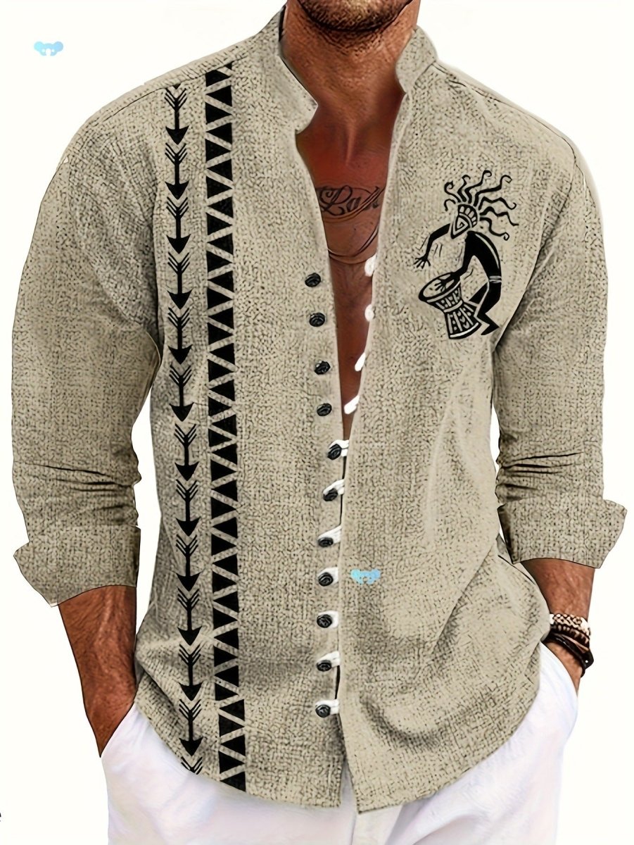 Camisa Casual Impresa en 3D para Hombre