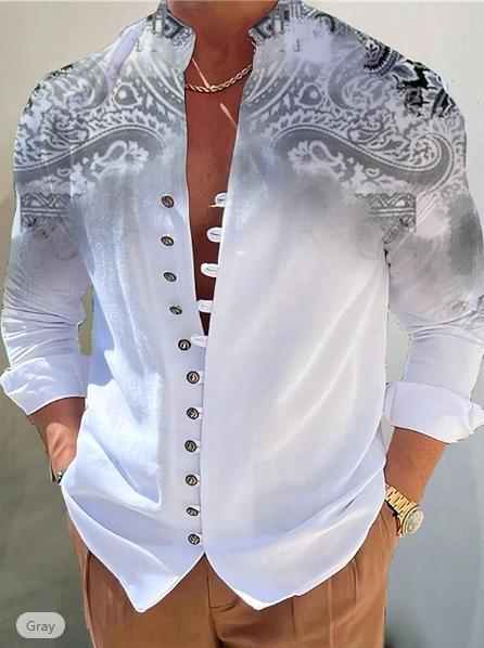 Camisa Casual Impresa en 3D para Hombre