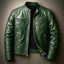 Men's PU Leather Motorcycle Jacket with Stand-Up Collar