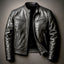 Men's PU Leather Motorcycle Jacket with Stand-Up Collar