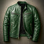 Men's PU Leather Motorcycle Jacket with Stand-Up Collar