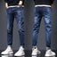 Men's Ripped Denim Jeans with Cat-Whisker Scratches