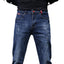 Men's Ripped Denim Jeans with Cat-Whisker Scratches