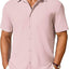 Men's Short-Sleeve Button-Up Wrinkle-Resistant Shirt