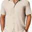 Men's Short-Sleeve Button-Up Wrinkle-Resistant Shirt