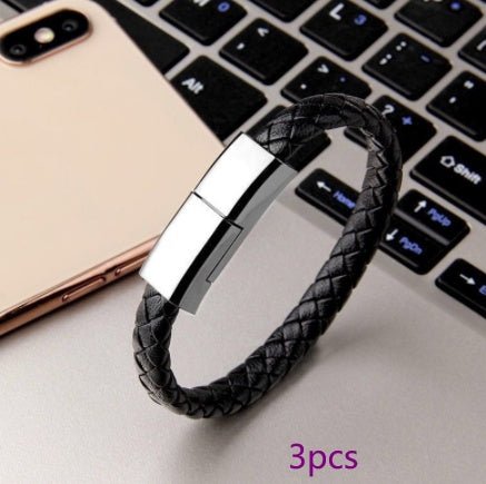 Cable USB de Carga en Forma de Pulsera Estilosa para iPhone y Android
