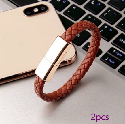 Cable USB de Carga en Forma de Pulsera Estilosa para iPhone y Android