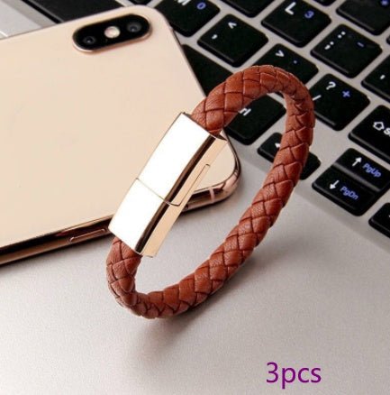 Cable USB de Carga en Forma de Pulsera Estilosa para iPhone y Android