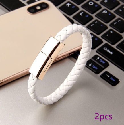 Cable USB de Carga en Forma de Pulsera Estilosa para iPhone y Android