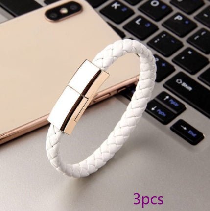 Cable USB de Carga en Forma de Pulsera Estilosa para iPhone y Android