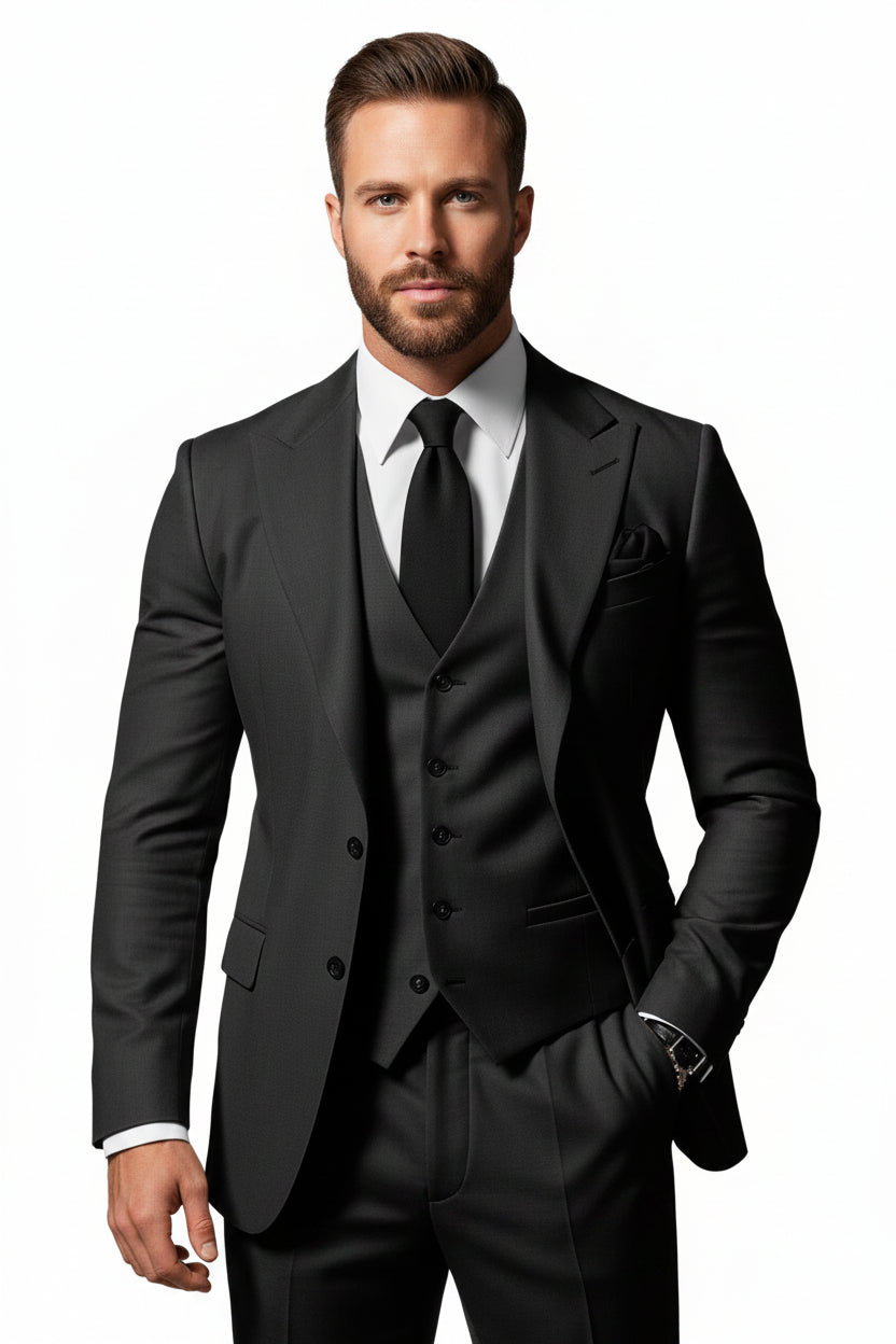 Costume d'affaires trois pièces élégant pour homme