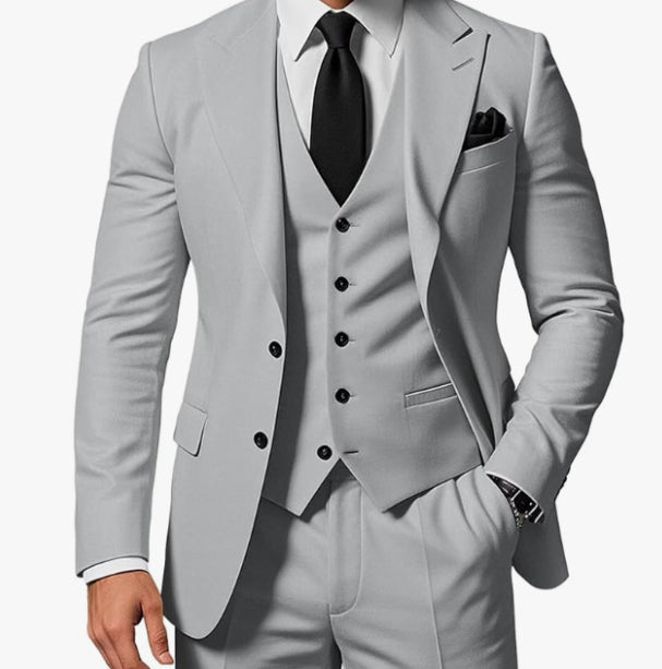Costume d'affaires trois pièces élégant pour homme