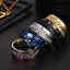Premium Roman Letter Rotatable Chain Ring - Multifunctional Titanium Steel