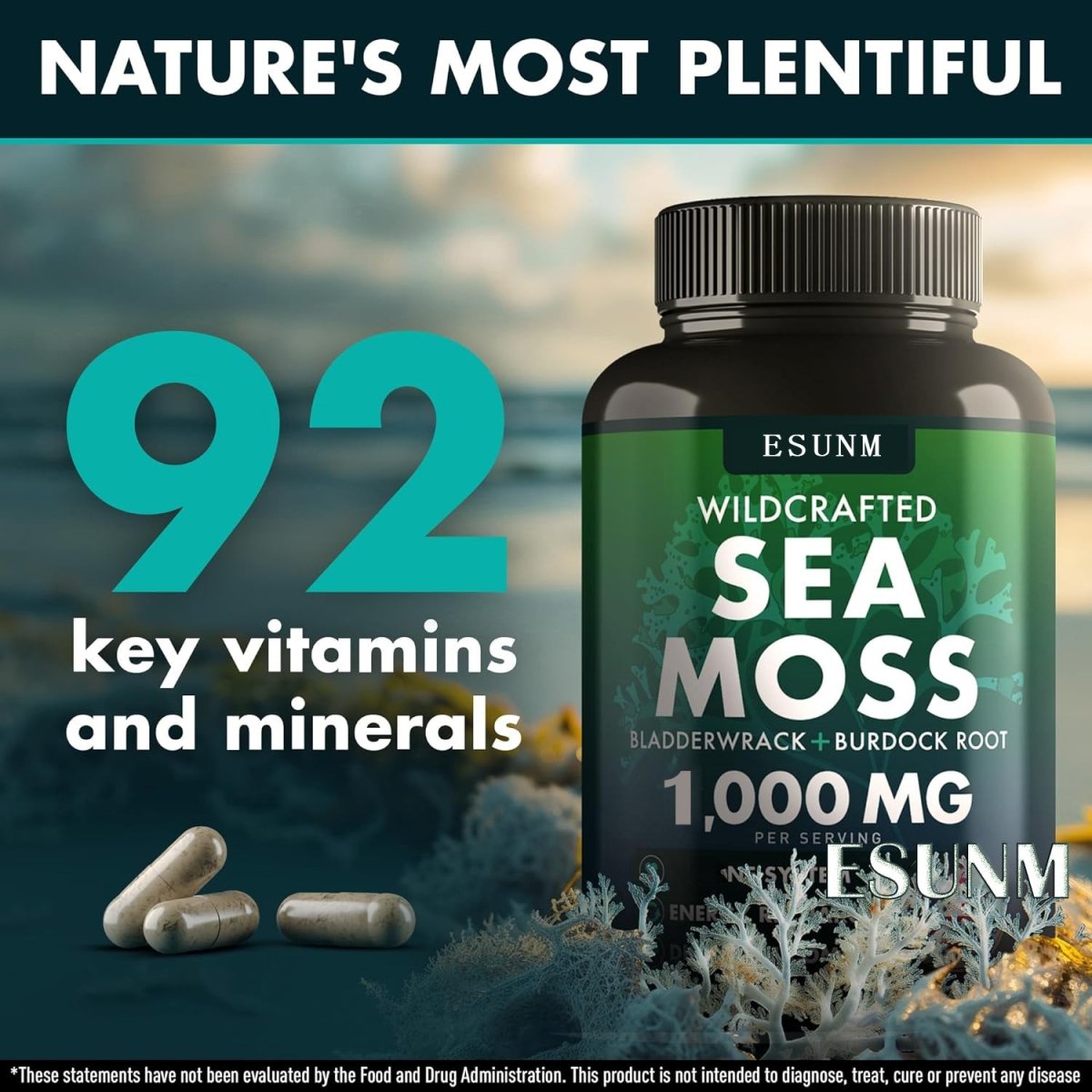 Cápsulas de Vitaminas de Compuesto de Algas Marinas Premium