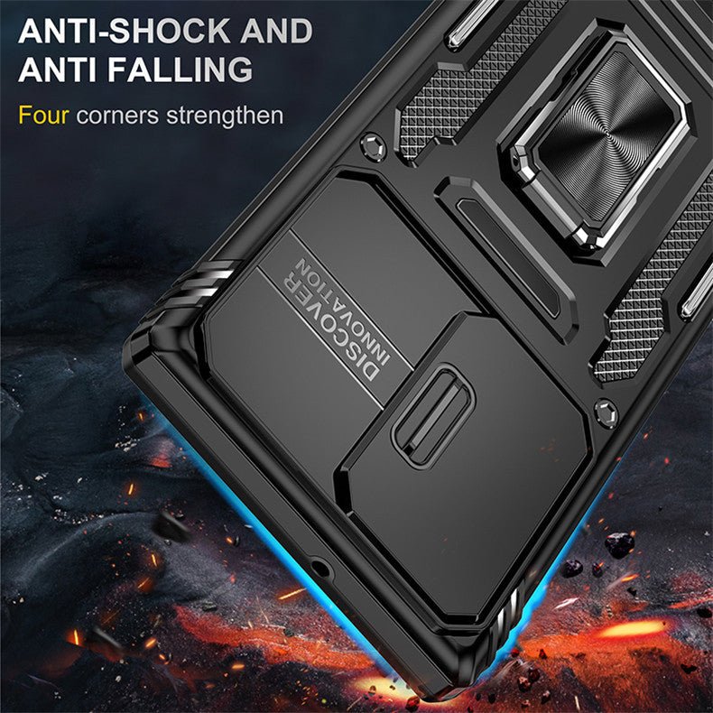 Multifunctional Sliding Window Ring Bracket Phone Case
