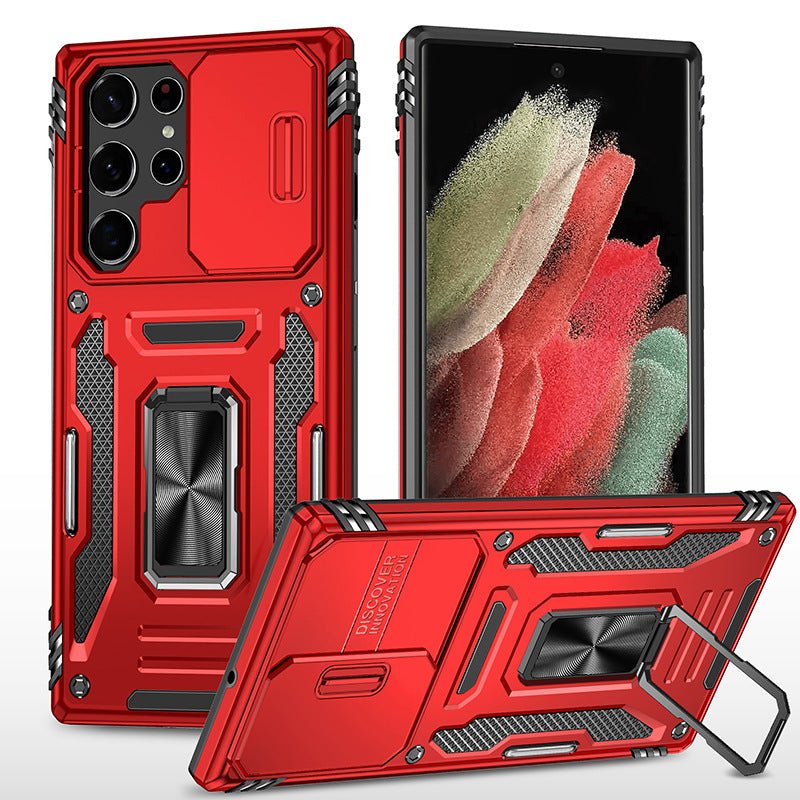 Multifunctional Sliding Window Ring Bracket Phone Case