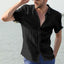 Camisa de Hombre Casual de Manga Corta con Botones