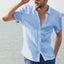 Camisa de Hombre Casual de Manga Corta con Botones