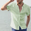 Camisa de Hombre Casual de Manga Corta con Botones