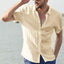 Camisa de Hombre Casual de Manga Corta con Botones