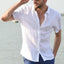 Camisa de Hombre Casual de Manga Corta con Botones