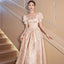 Vestido de Noche Elegante Color Champagne para Mujeres