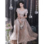 Vestido de Noche Elegante Color Champagne para Mujeres