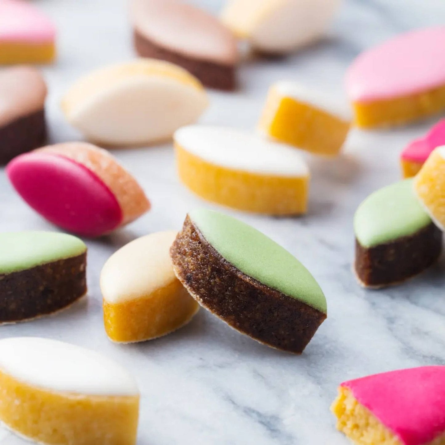 Caramelos de Almendra Calissons Andy Anand, 28 piezas, 5 sabores - Caja de regalo gourmet