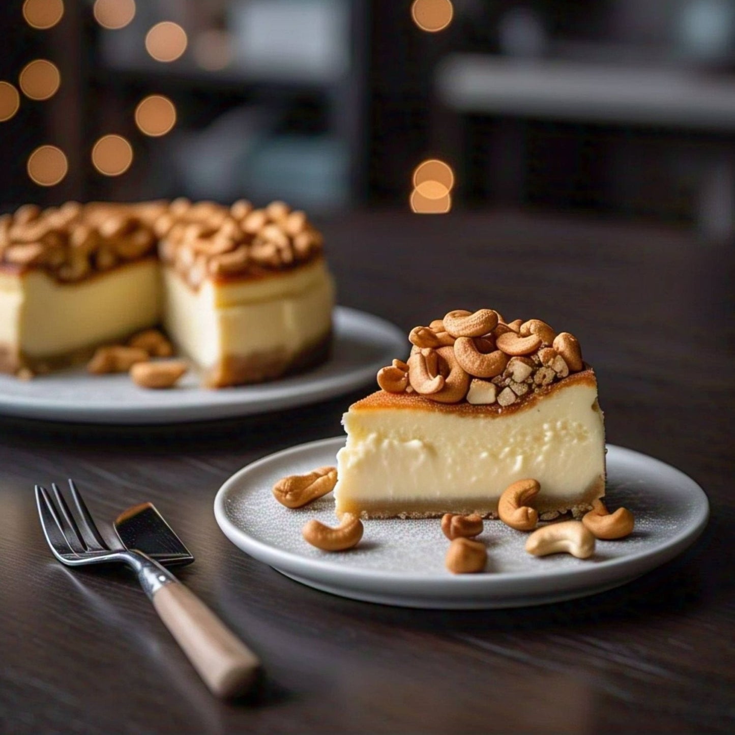 Cheesecake aux noix de cajou et caramel Andy Anand 9" - Pas de cuisson requise