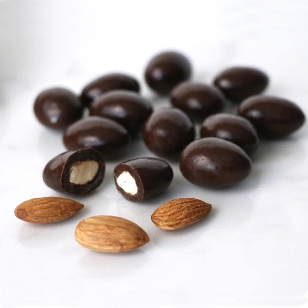 Amandes au chocolat noir vegan sans sucre Andy Anand – 1 lb