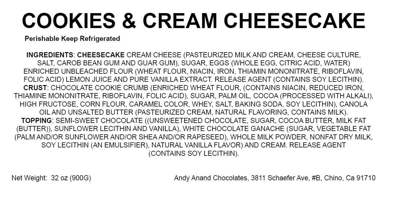 Tarta de Queso de Galletas y Crema Andy Anand 9" - Delicia Frescamente Horneada