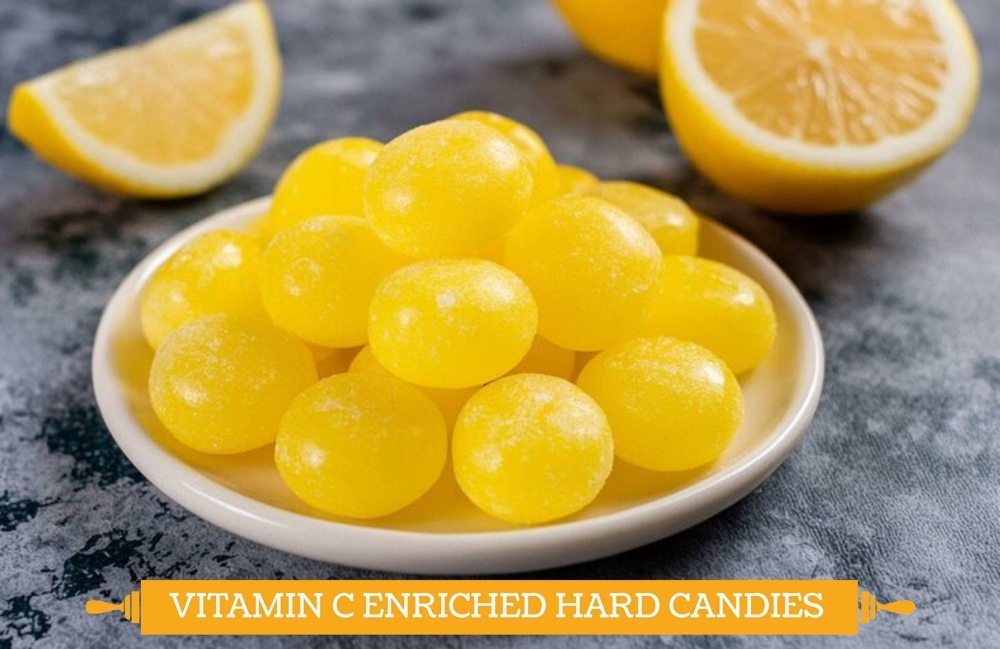 Bonbons durs sans sucre Andy Anand aux saveurs fruitées d'orange et de citron - 7 oz