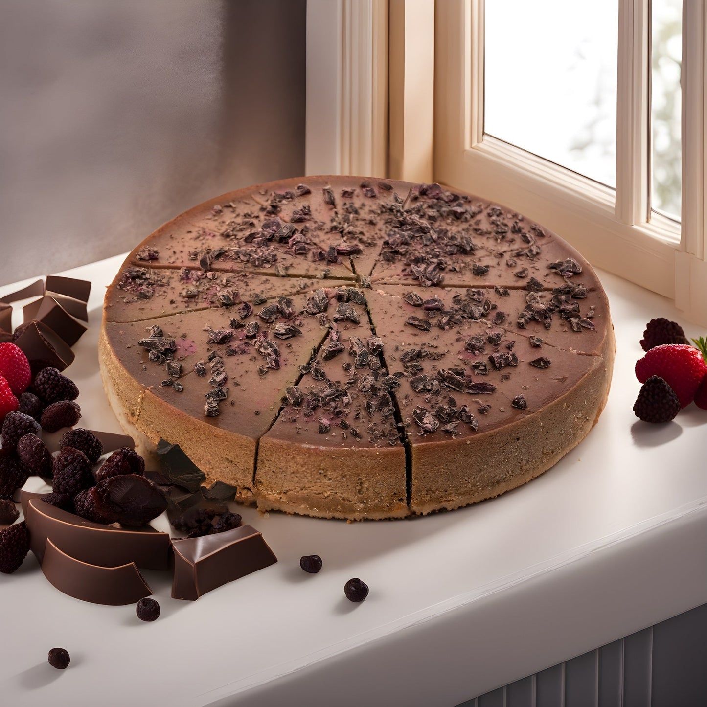Cheesecake au chocolat noir sans sucre Andy Anand, 9"