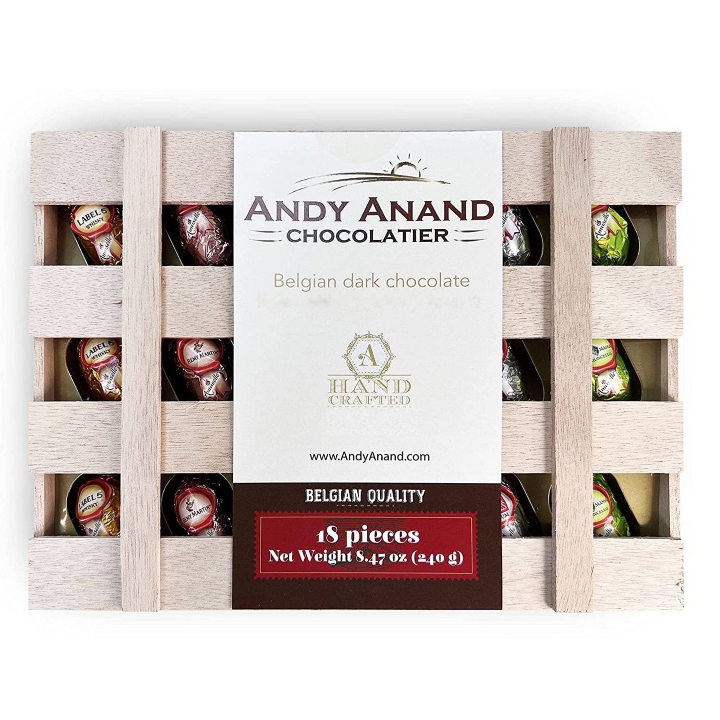 Andy Anand Gourmet Chocolate Liquor Bottles – Non-Alcoholic Assortment