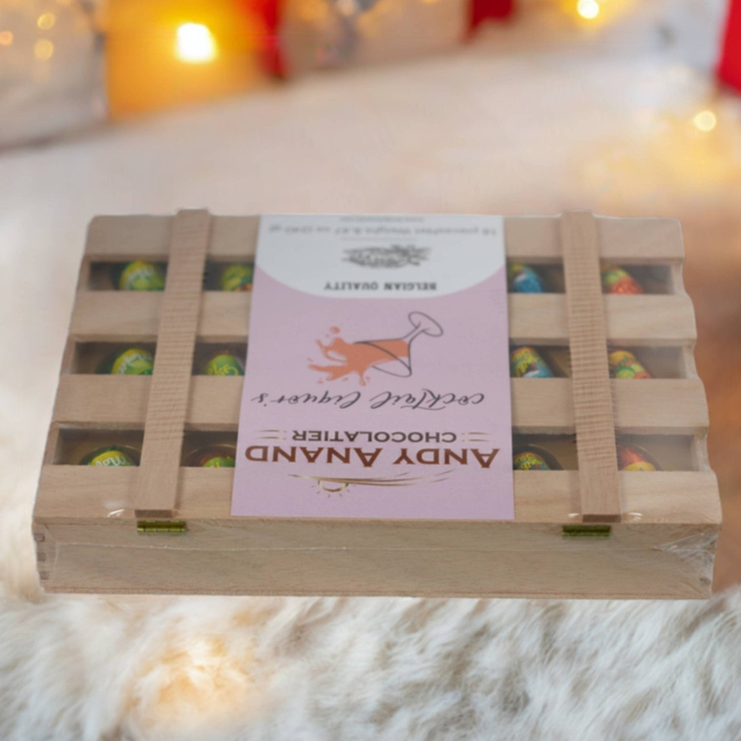 Chocolat Végétalien Non Alcoolisé Andy Anand – 18 Pièces, 6 Saveurs Uniques