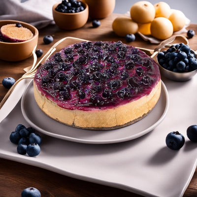 Gâteau au fromage bleuets sans gluten Andy Anand 9" - Une expérience de dessert premium