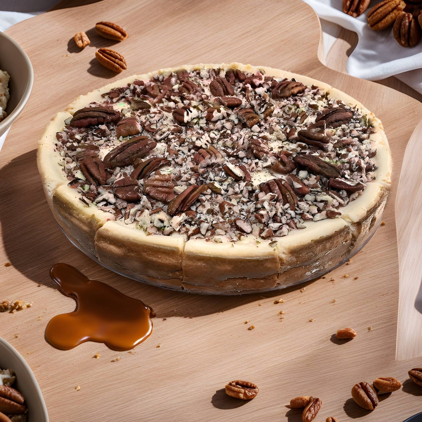Andy Anand Gluten Free Caramel Pecan Cheesecake 9"
