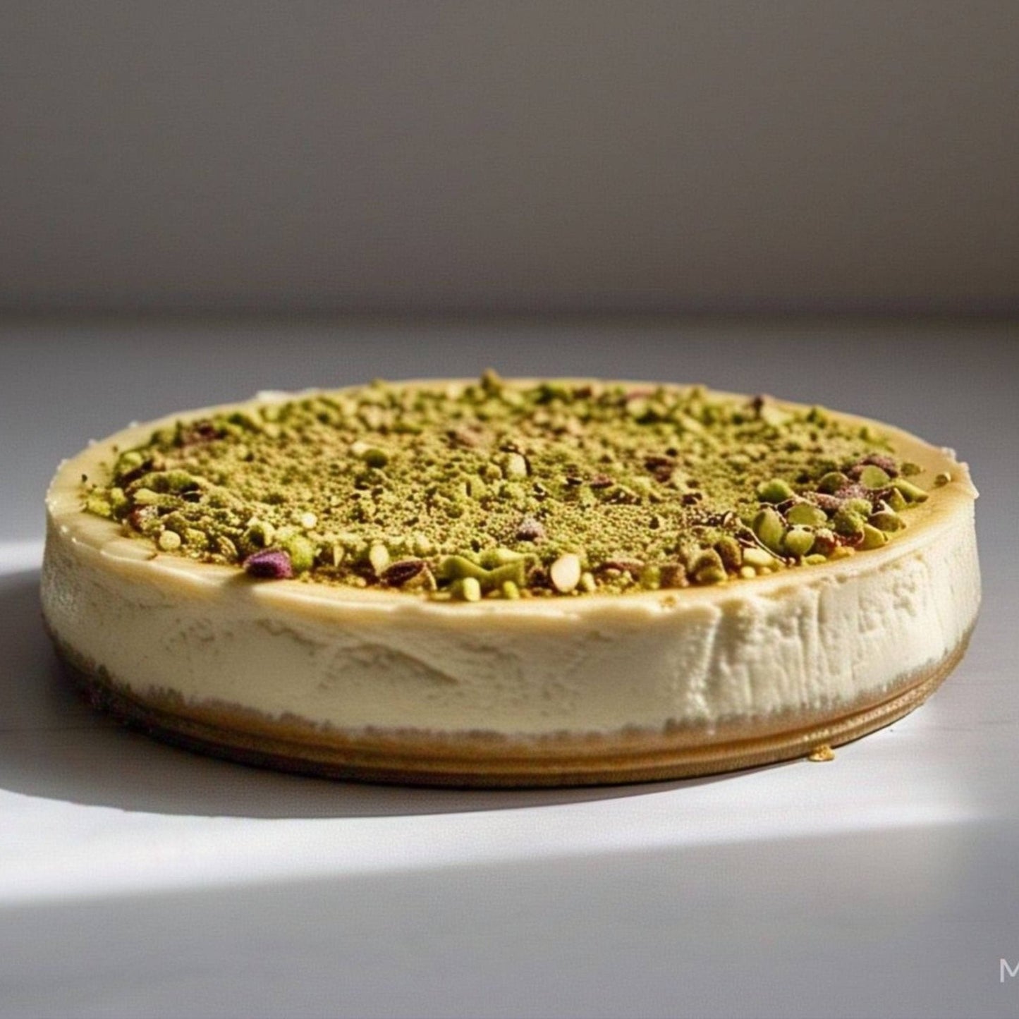 Gâteau au fromage Caramel Pistaches sans sucre et sans gluten 9"