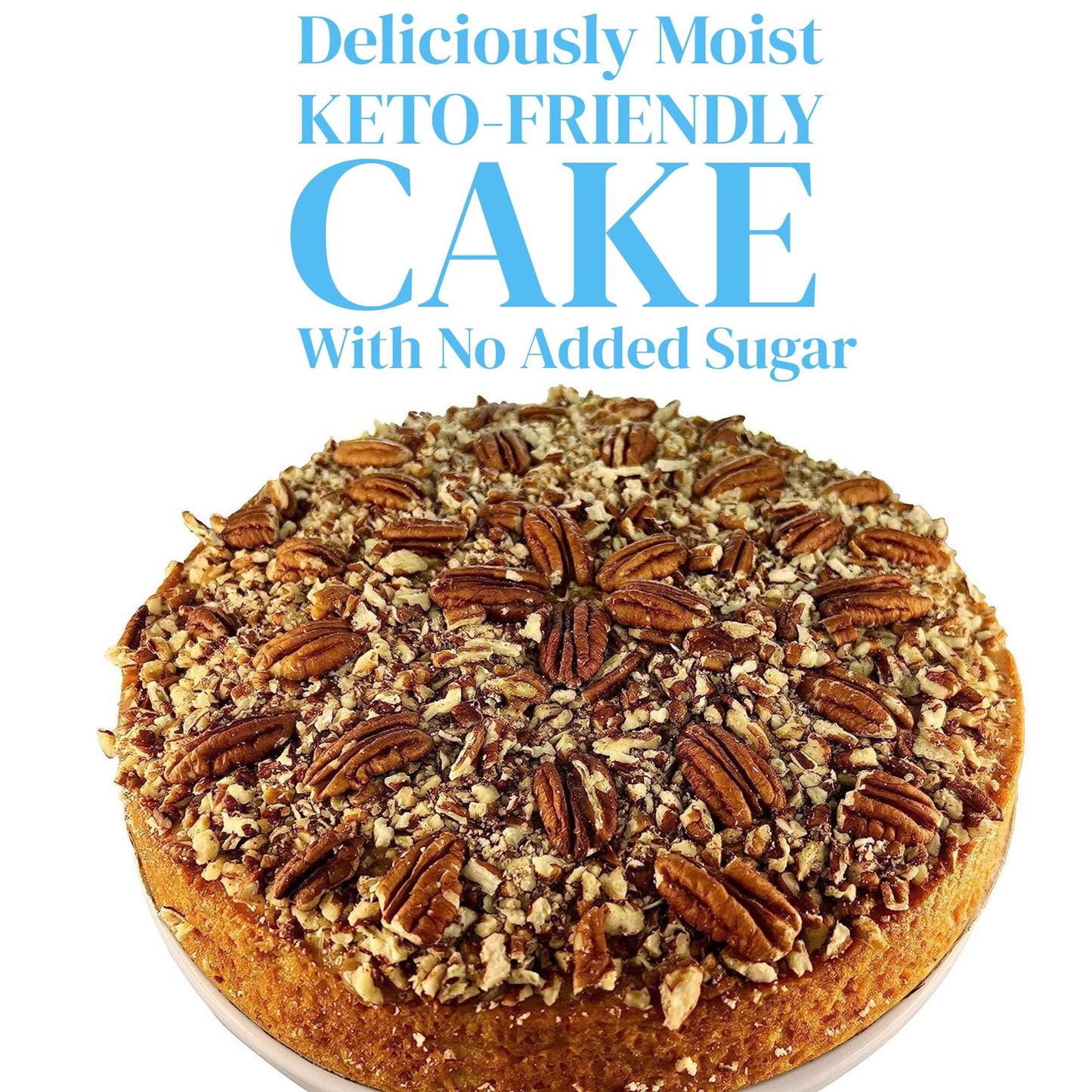 Pastel de Caramelo y Nueces Pecanas Gourmet Sin Azúcar y Sin Gluten de Andy Anand 9"