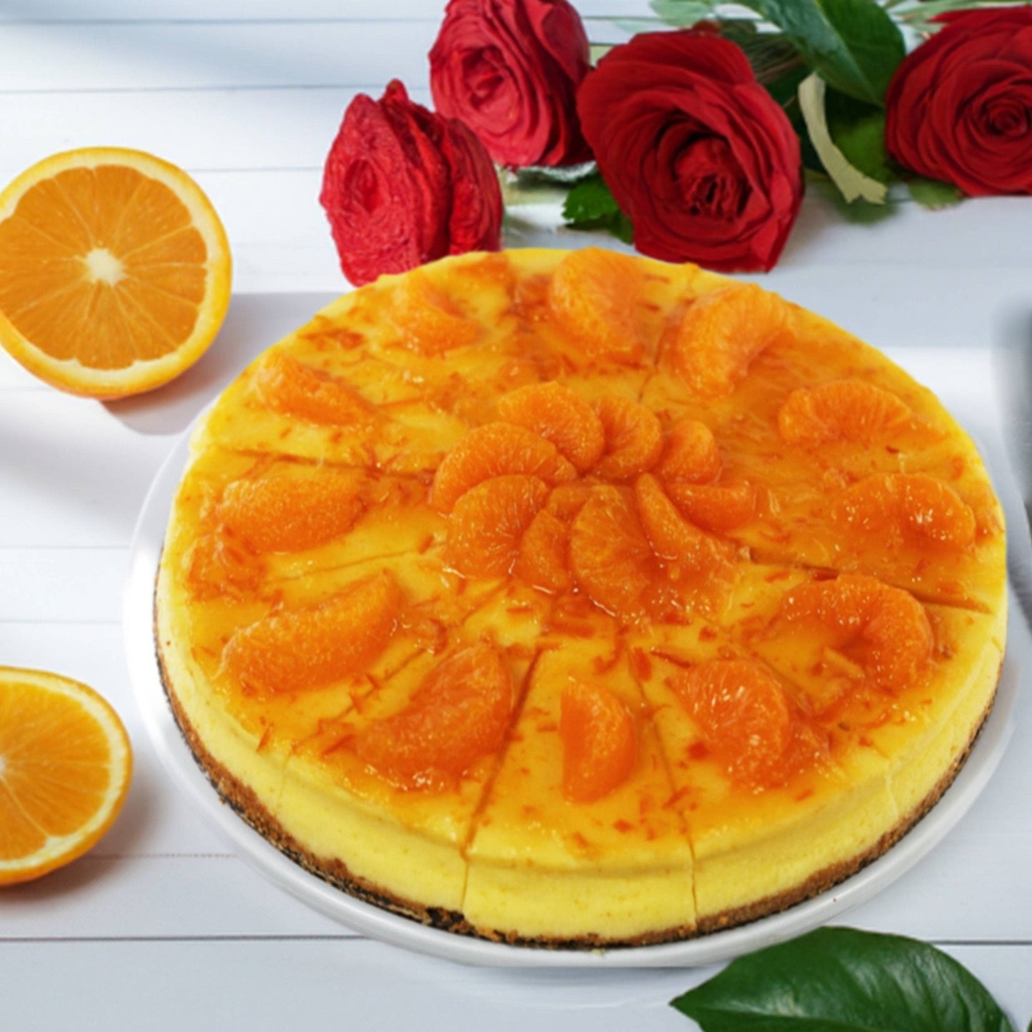 Tarta de Queso de Naranja Premium Andy Anand - 9" Delicia Artesanal