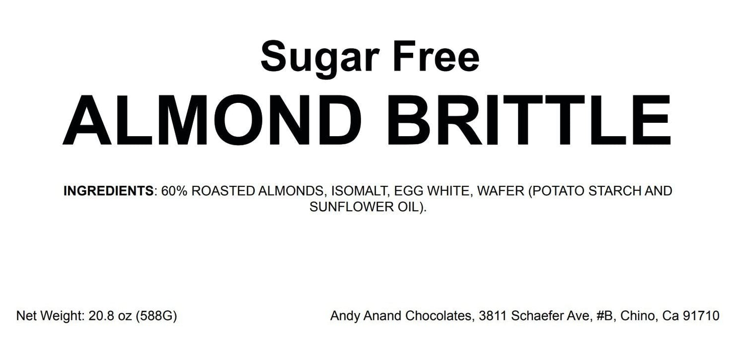 Andy Anand Sugar & Gluten Free Almond Brittle Nougat - 7 Oz