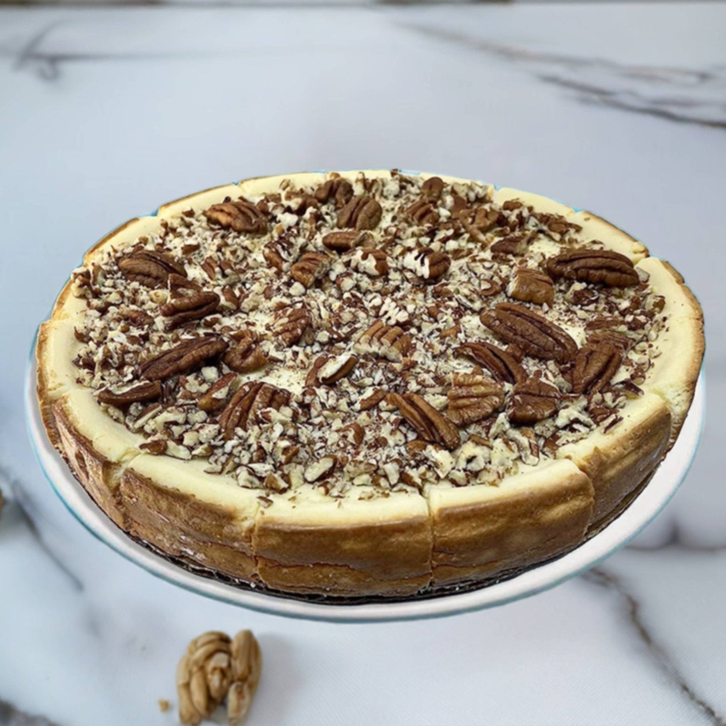 Gâteau au fromage aux noix de pécan et caramel sans sucre Andy Anand 9" - Délice gourmet