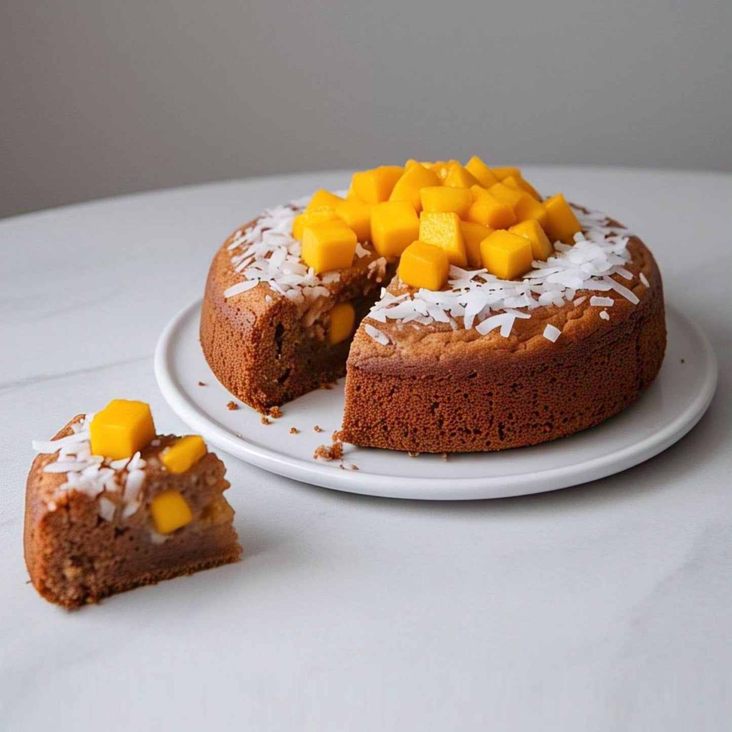 Gâteau à la noix de coco sans sucre Andy Anand - Délice à la mangue 2,5 lbs