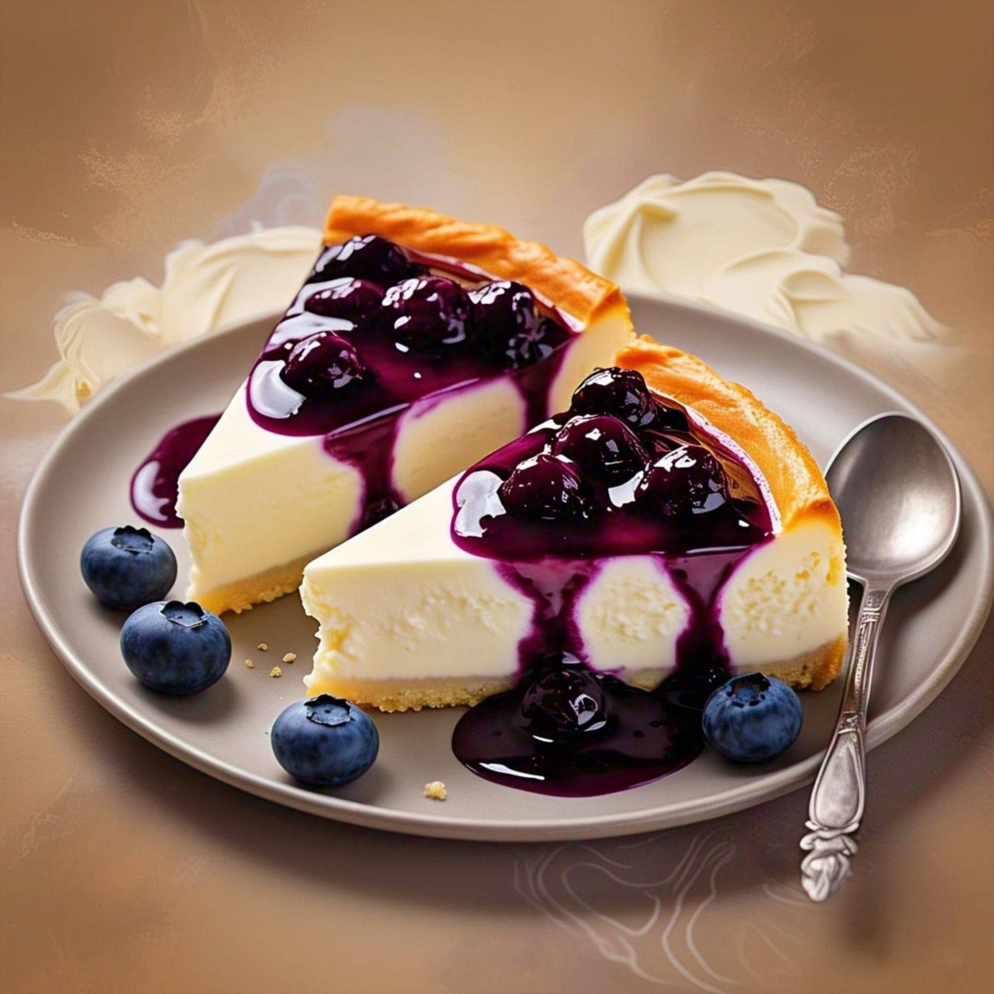 Gâteau au fromage aux bleuets sans sucre et sans gluten 9"